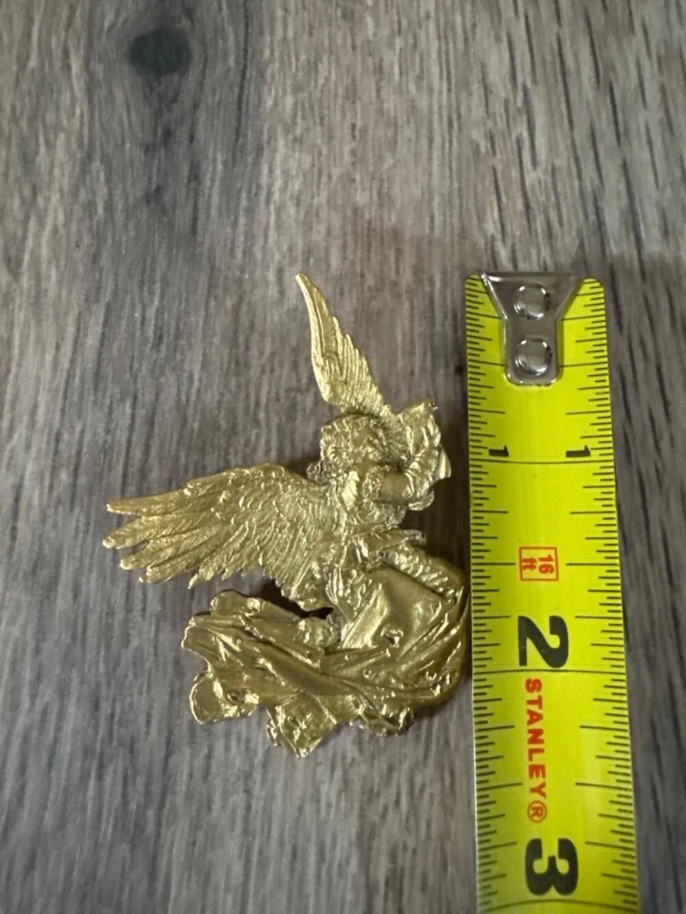 Vintage Gold Tone Angel Brooch Art Nouveau Style Museum Of Fine Arts MFA
